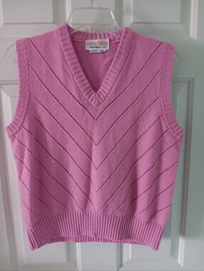 Pink Sweater-Vest By Quantum! Size L